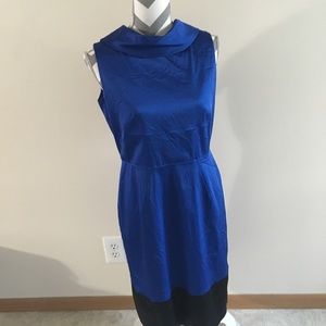 Adrianna Papell Petite Royal Blue and Black Dress